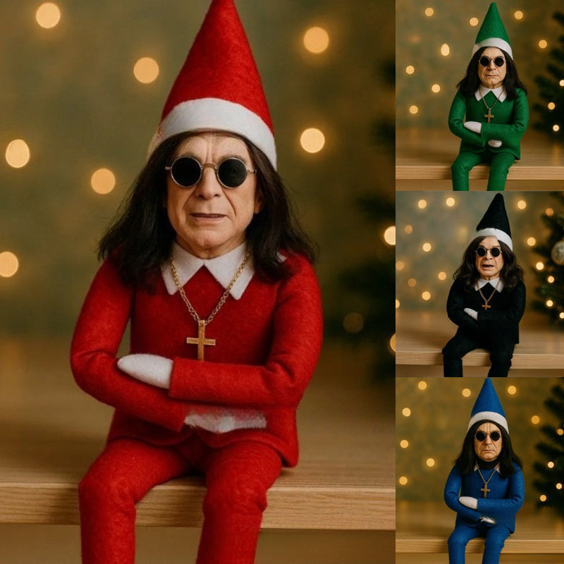 Fashion Ozzy Christmas Elf Doll Xmas Trees Decoration Ornaments Music Godfather Classic Sitting Posture Noel Elf Plush Toys